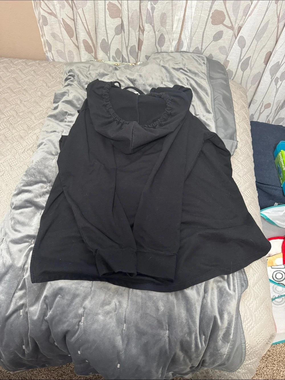 Michael Kors Black Hoodie with Gold Studded MK Logo